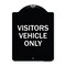 Signmission Reserved Parking Visitor Vehicles Heavy-Gauge Aluminum Architectural Sign, 24" x 18", BW-1824-23013 A-DES-BW-1824-23013 - alternate 1